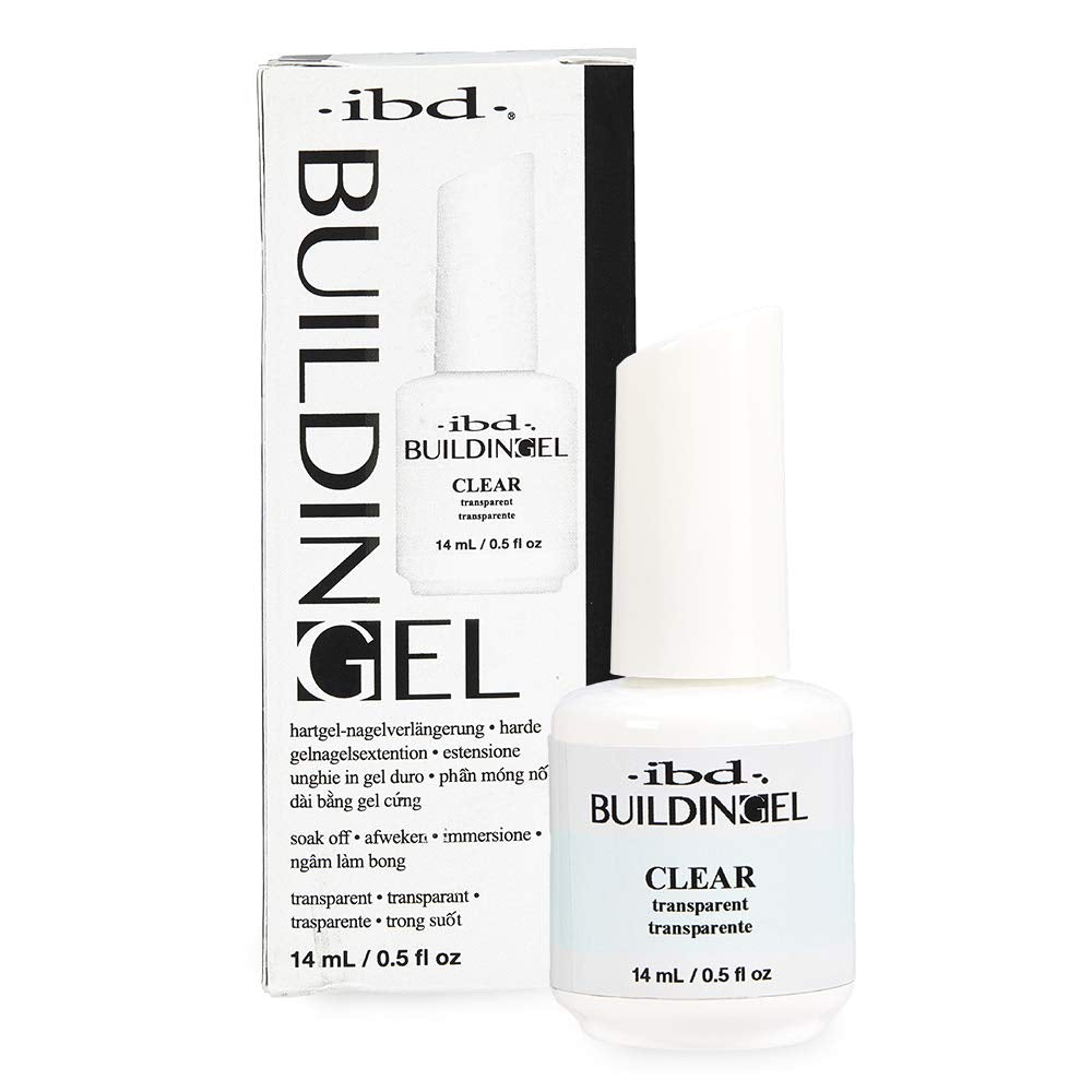 Building Gel, Hard Gel Nail Extension, Clear, 0.5 Oz