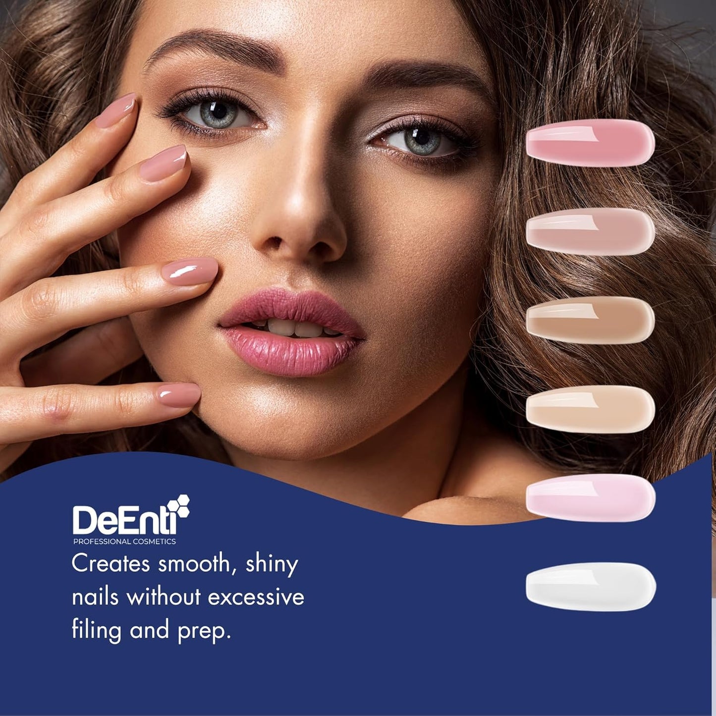 Deenti Acrylic Nail Powder, 2Oz Dark Nude Acrylic Powder Dip for Nails, Long Lasting Salon Quality, Bubble Free Professional Manicures, Fake Nails, Carving & Extensions