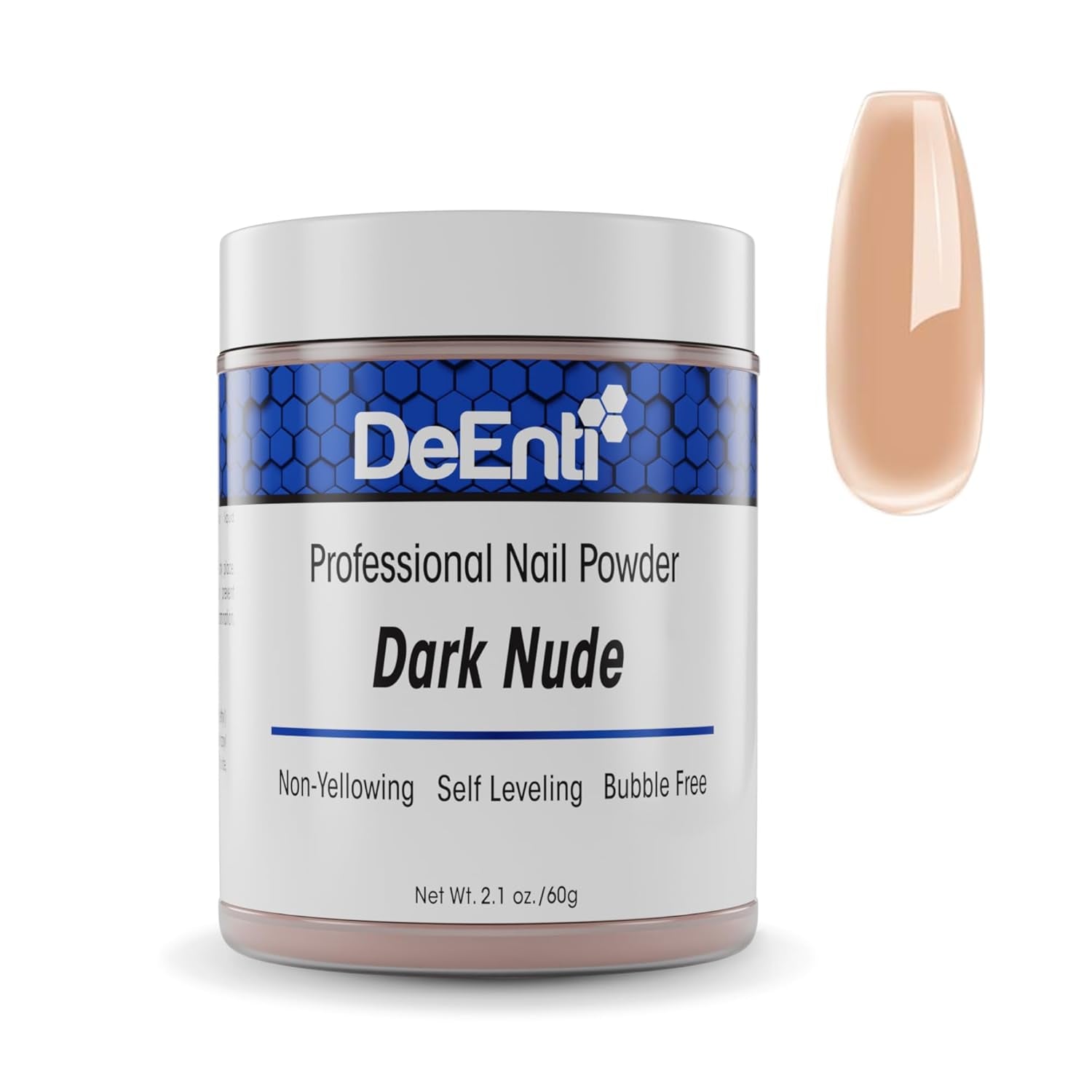 Deenti Acrylic Nail Powder, 2Oz Dark Nude Acrylic Powder Dip for Nails, Long Lasting Salon Quality, Bubble Free Professional Manicures, Fake Nails, Carving & Extensions