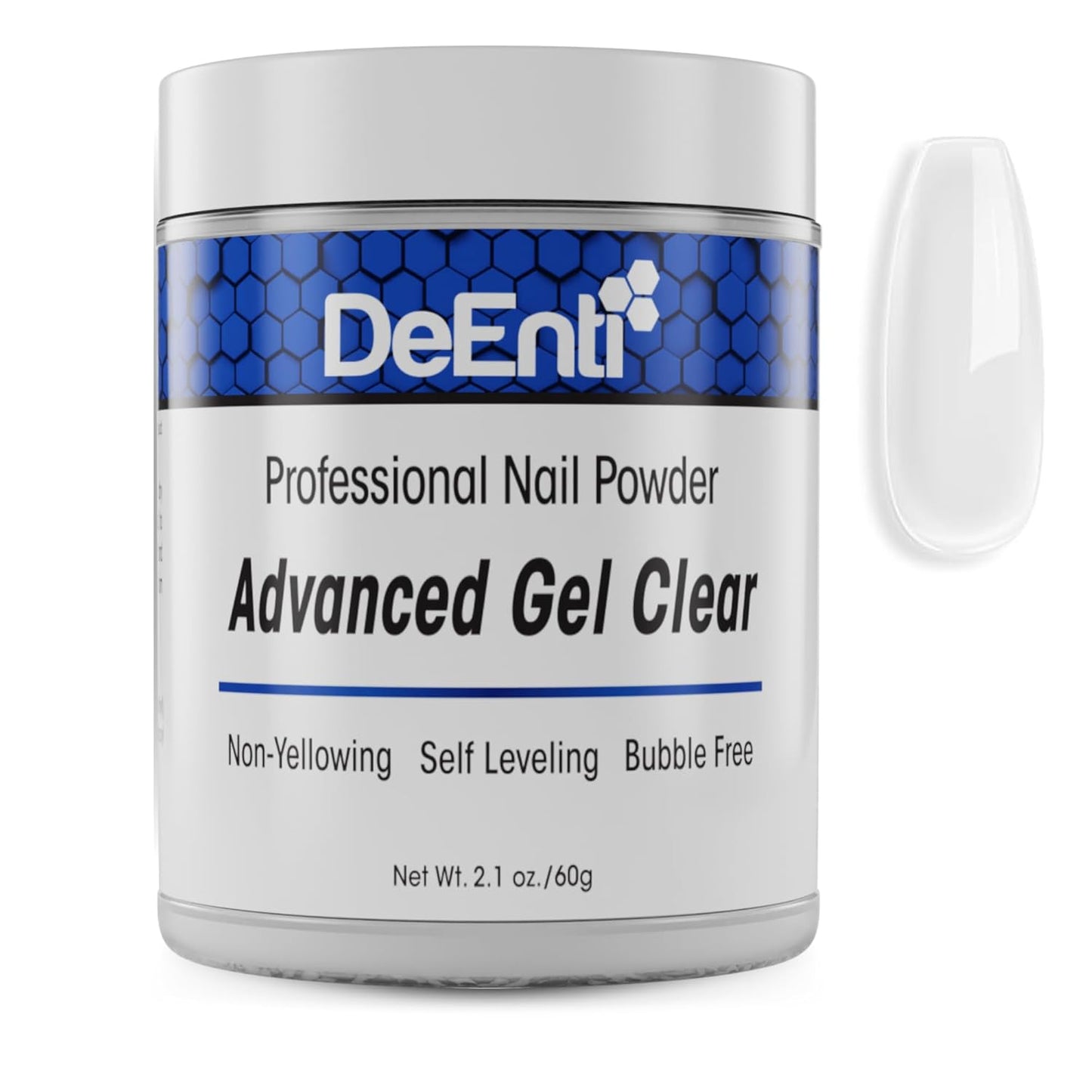 Deenti Acrylic Nail Powder, 2Oz Crystal Clear Acrylic Powder Dip for Nails, Long Lasting Salon Quality, Bubble Free Professional Manicures, Fake Nails, Carving & Extensions