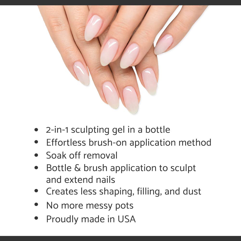 Building Gel, Hard Gel Nail Extension, Clear, 0.5 Oz