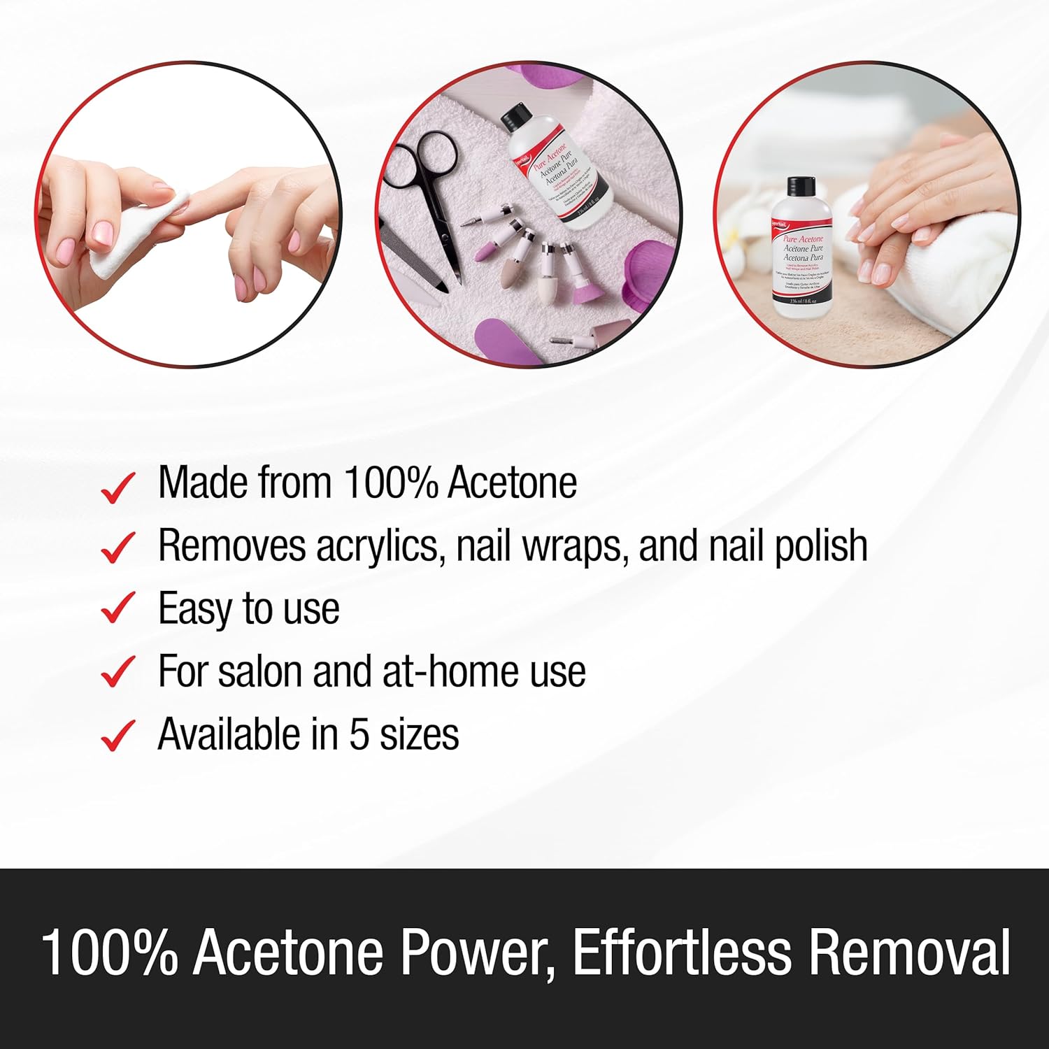 Pure Acetone Polish Remover, 8 Fl Oz