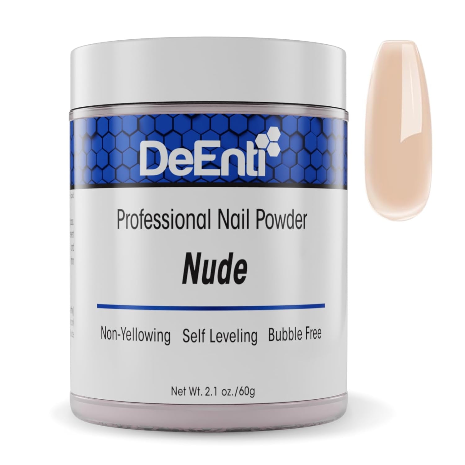 Deenti Acrylic Nail Powder, 2Oz Nude Acrylic Powder Dip for Nails, Long Lasting Salon Quality, Bubble Free Professional Manicures, Fake Nails, Carving & Extensions