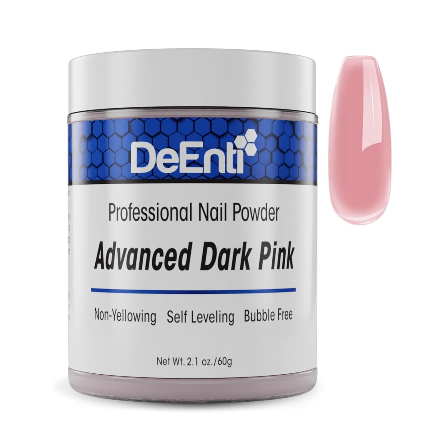 Deenti Acrylic Nail Powder, 2Oz Dark Pink Acrylic Powder Dip for Nails, Long Lasting Salon Quality, Bubble Free Professional Manicures, Fake Nails, Carving & Extensions